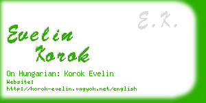 evelin korok business card